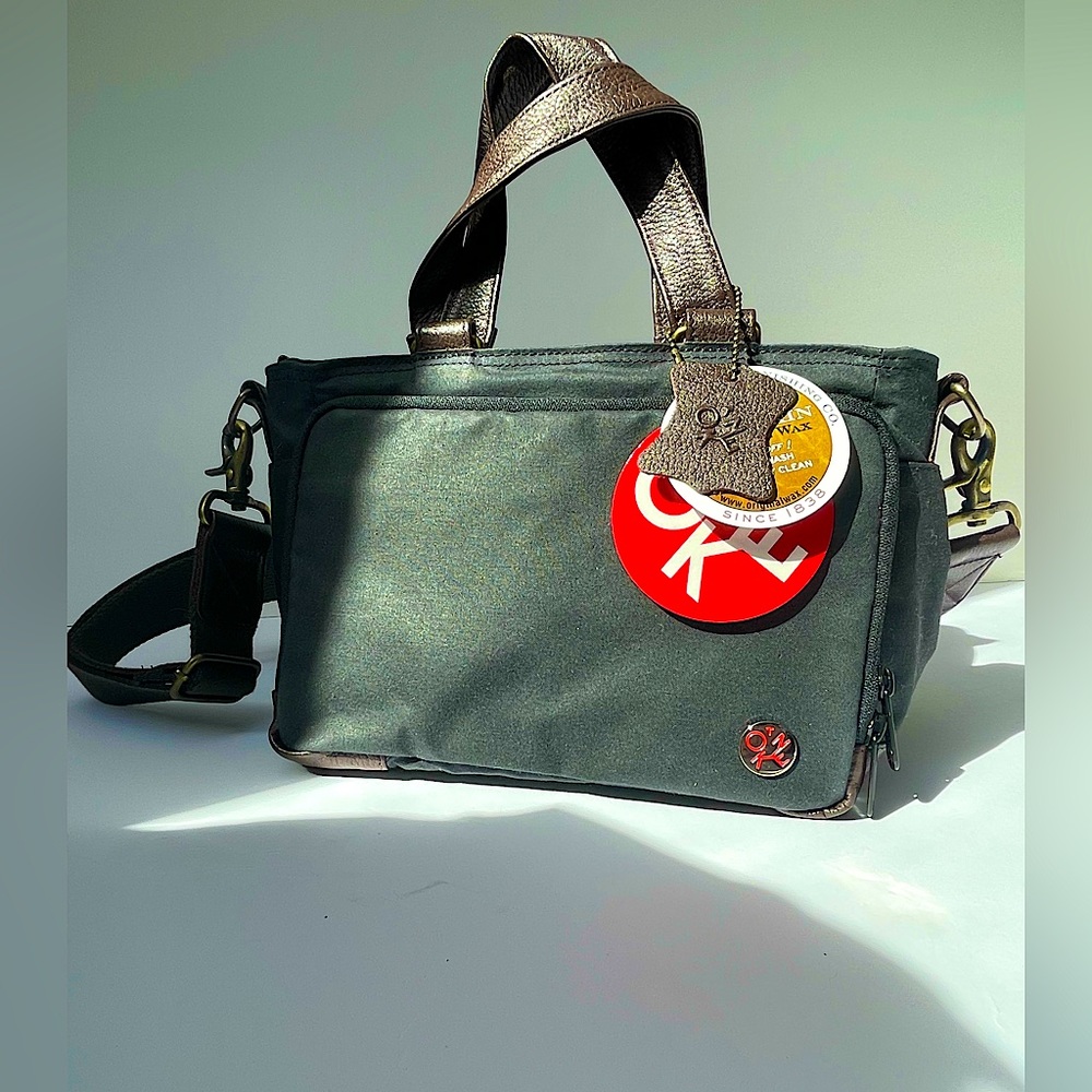NWT Token Waxed Canvas/Leather Crossbody Bag